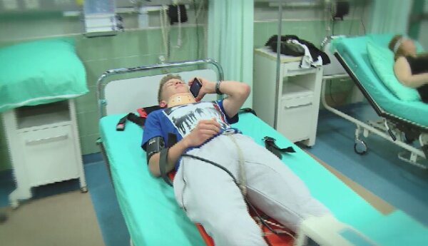 Przeskakiwał pomiędzy budynkami ale źle ocenił odległość..